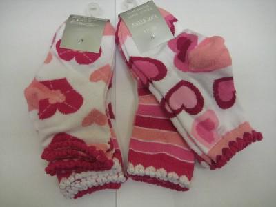Baby Girls Heart Design Assorted Socks