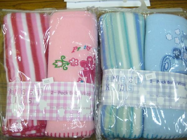 2 Pack Fleece Wrap Assorted Designs