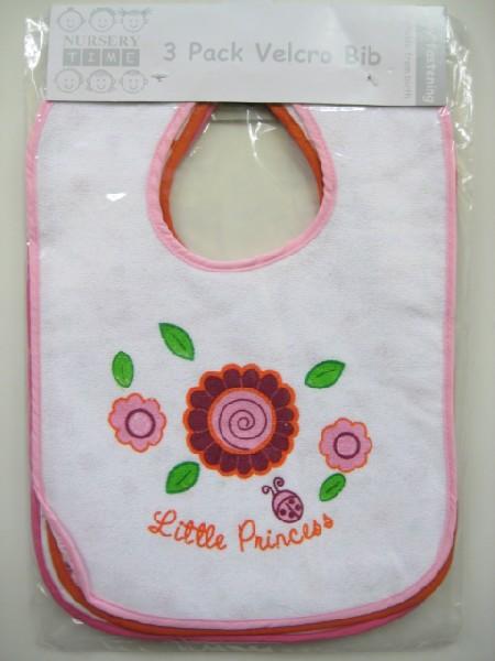 Baby Girls Assorted Velcro Bib Pack