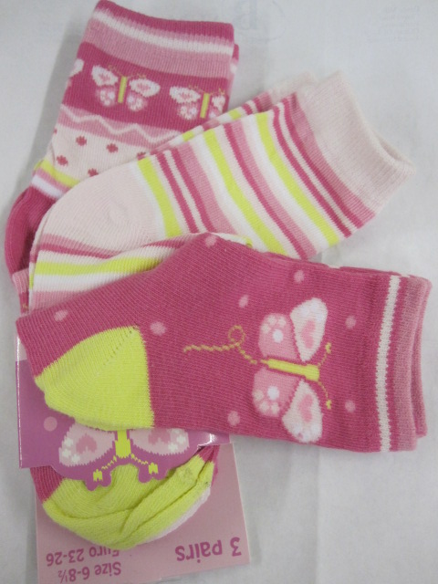 Baby Girls Assorted Design Butterfly Socks