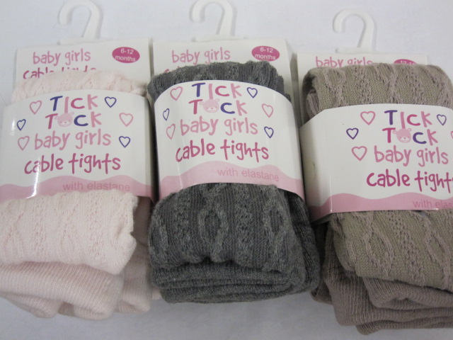 Girls Cable Patterned Tights