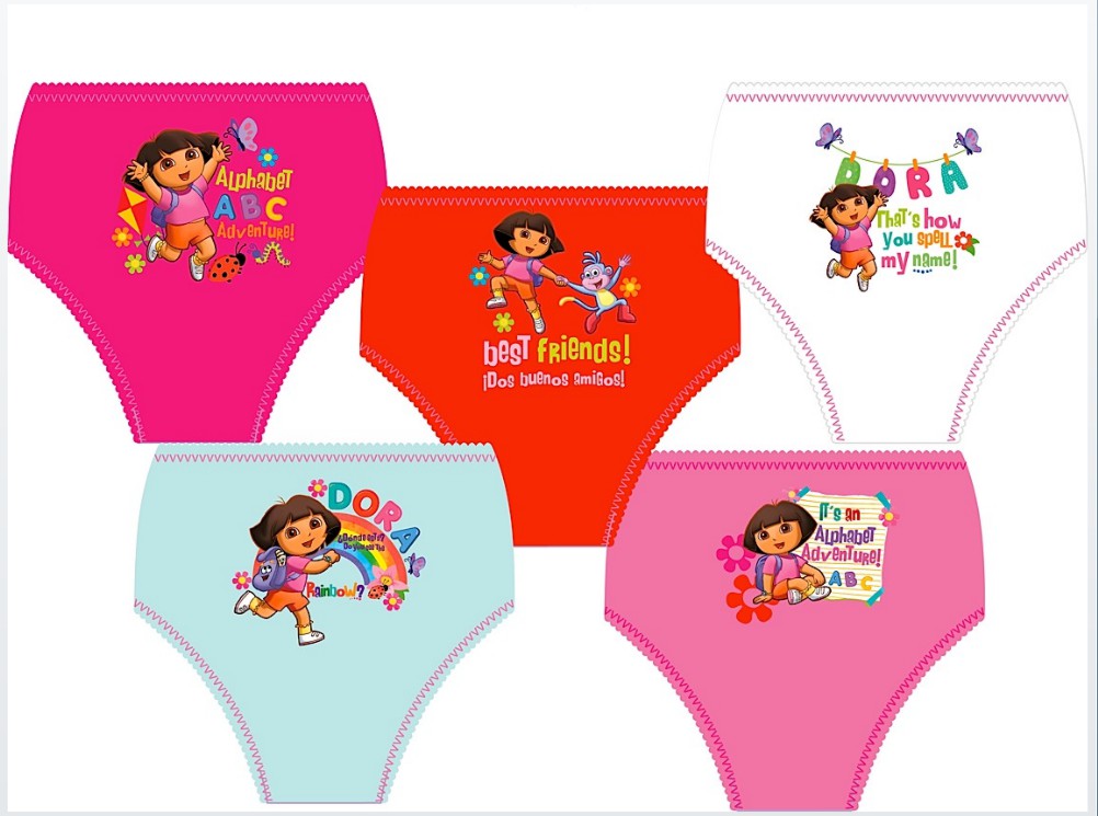 Girls Dora 5pk Briefs