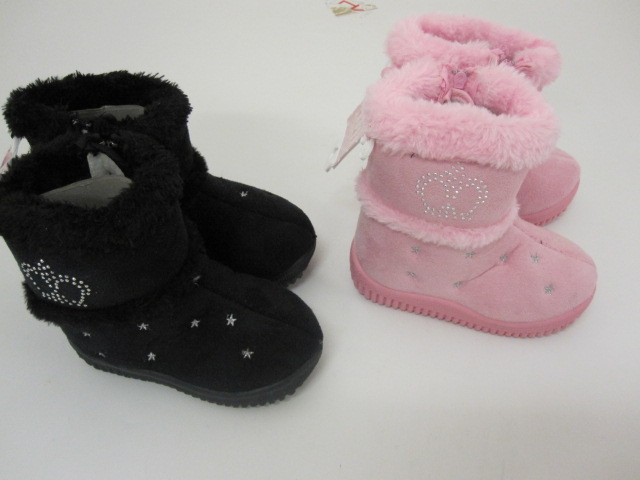Baby Girls Boots With Diamonte Crown