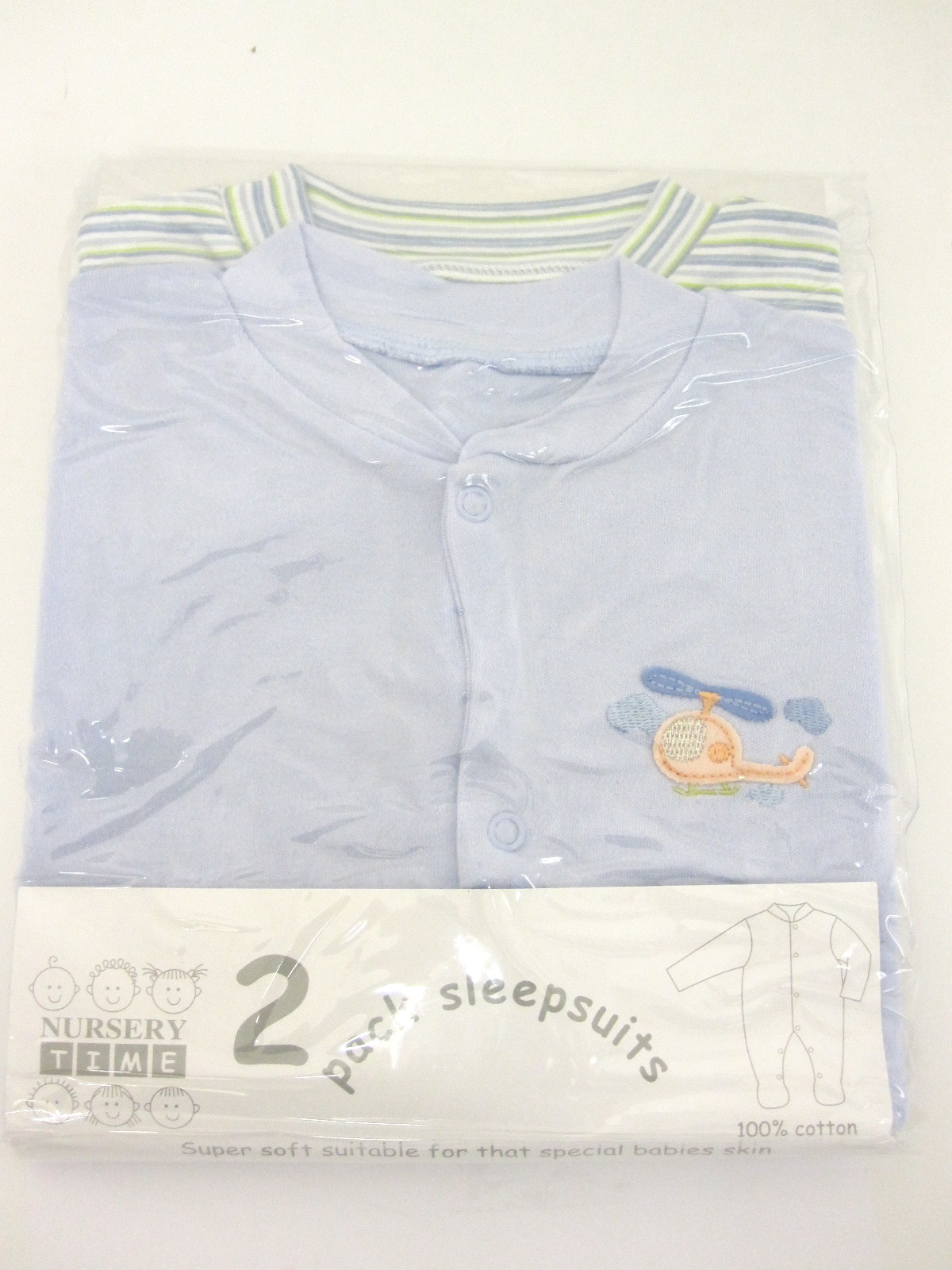 Baby Boys Assorted Design 2 Pack Sleepuit