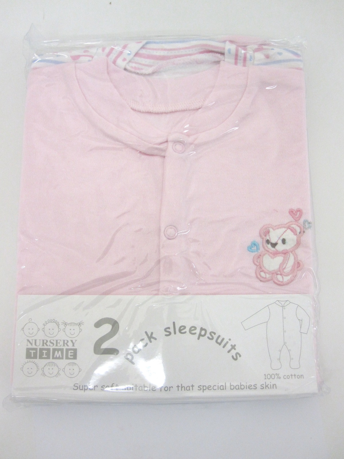 Baby Girls Assorted 2 Pack Sleepsuits