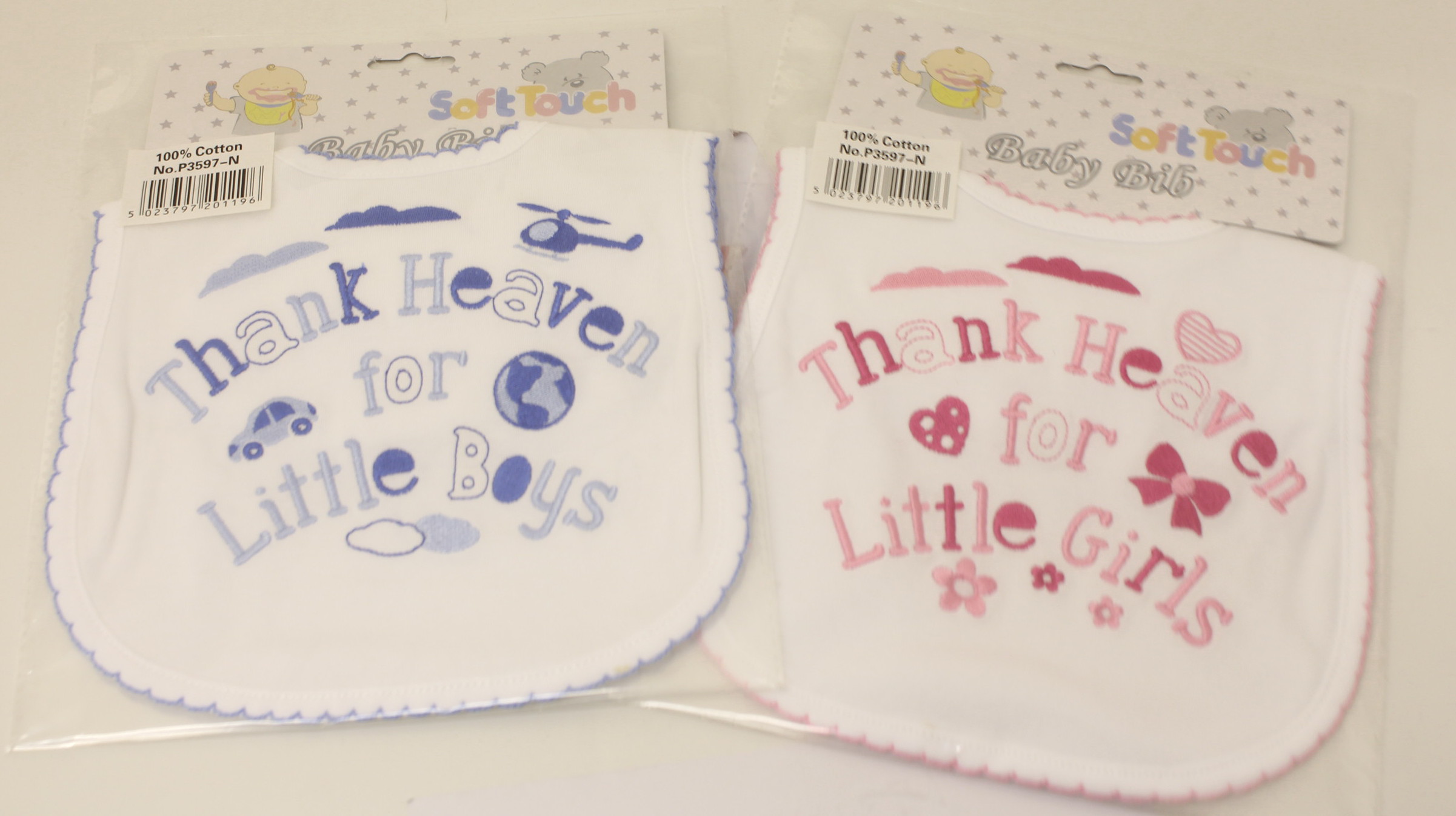 Baby Assorted Bibs Pink And Blue