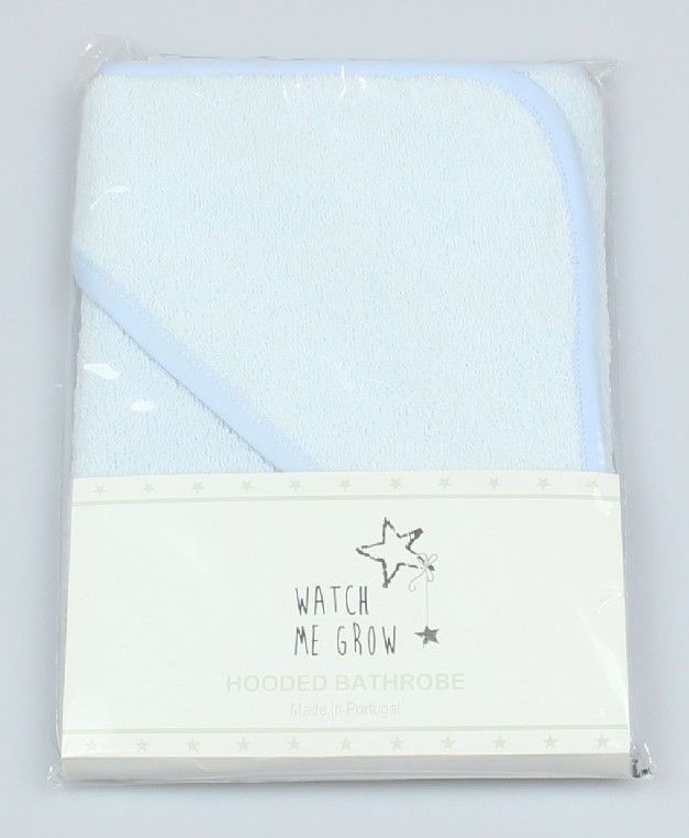 Baby Hooded Robe, Plain Blue