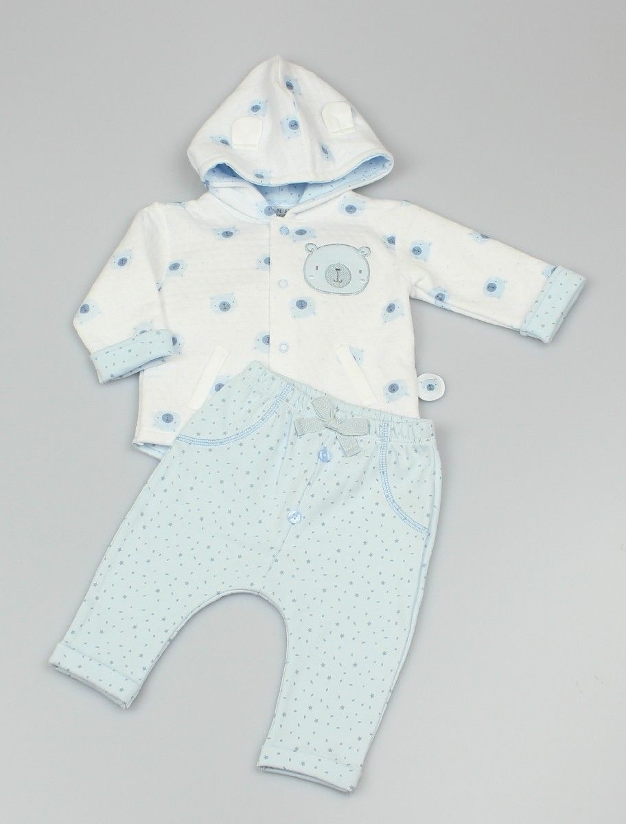 2pc Set - Baby Supersoft Quilted Hooded Jacket And Trouser