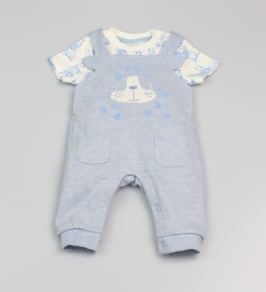 Knit Dungaree + T-shirt Tiger