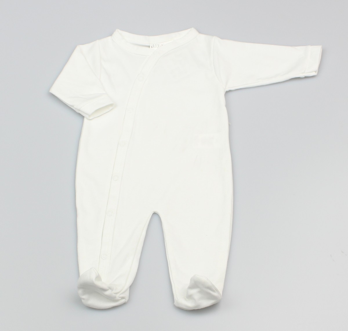Baby Cotton Sleepsuit - White