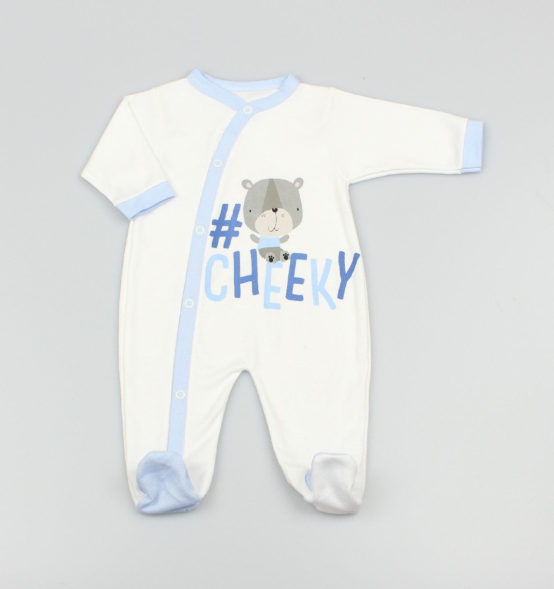 Cotton Sleepsuit Cheeky Blue