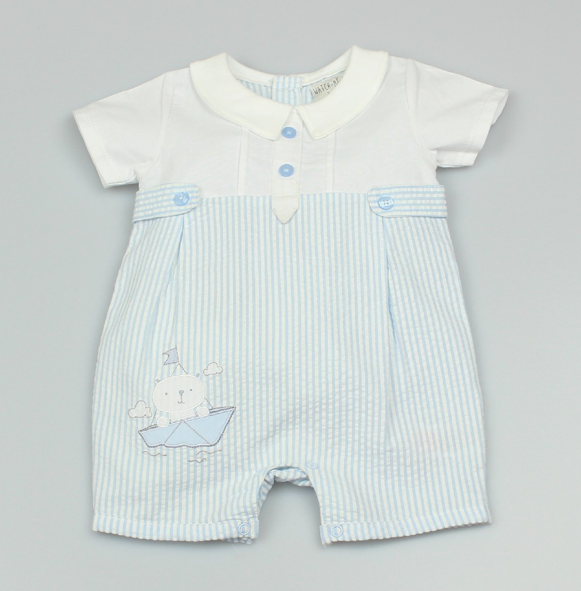 Boys Romper Bear+Boat