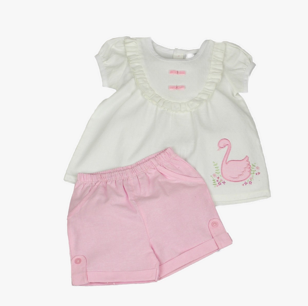 Girls Top+short Swan